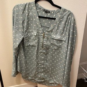 Polka dot blouse from Express in size Large